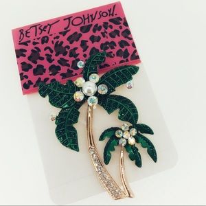 Betsey Johnson Palm Tree Tropical Pin NEW